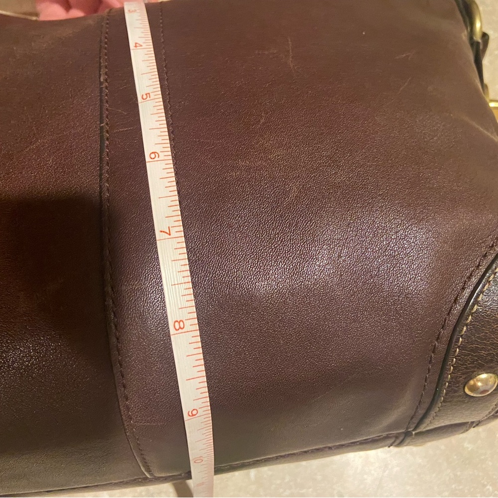 Coach Dark Brown Leather Belt Bag with Gold Accents - Picture 10 of 11